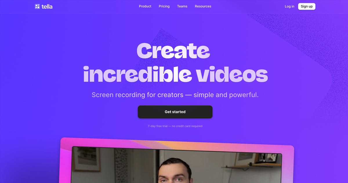 Tella - Screen recording for creators — simple and powerful