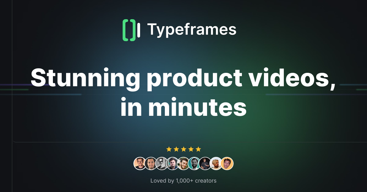 Typeframes - Create stunning videos, in minutes